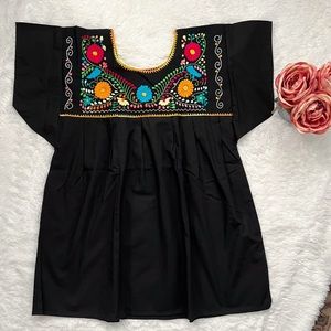 Mexican Boho Embroidered Festival Top
